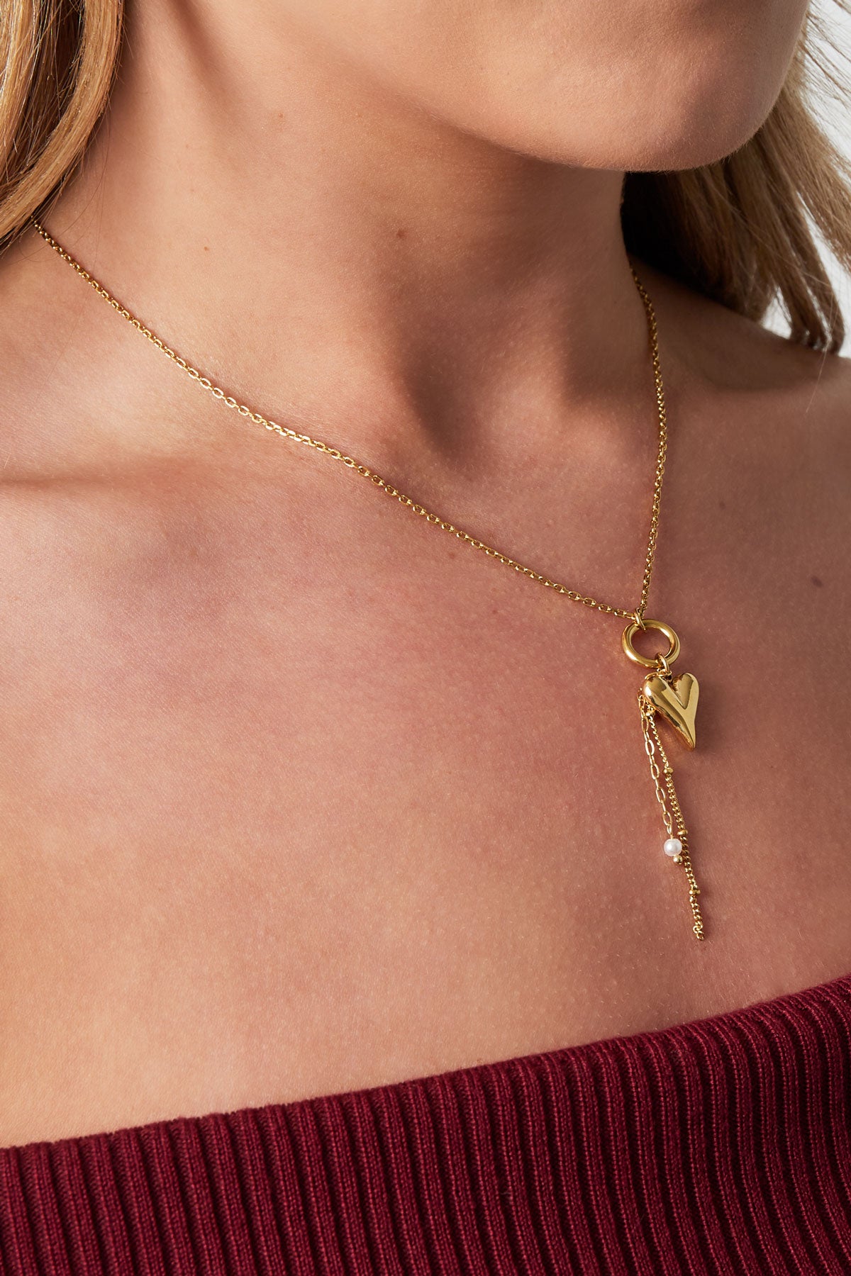 Ketting | Pure heart drop