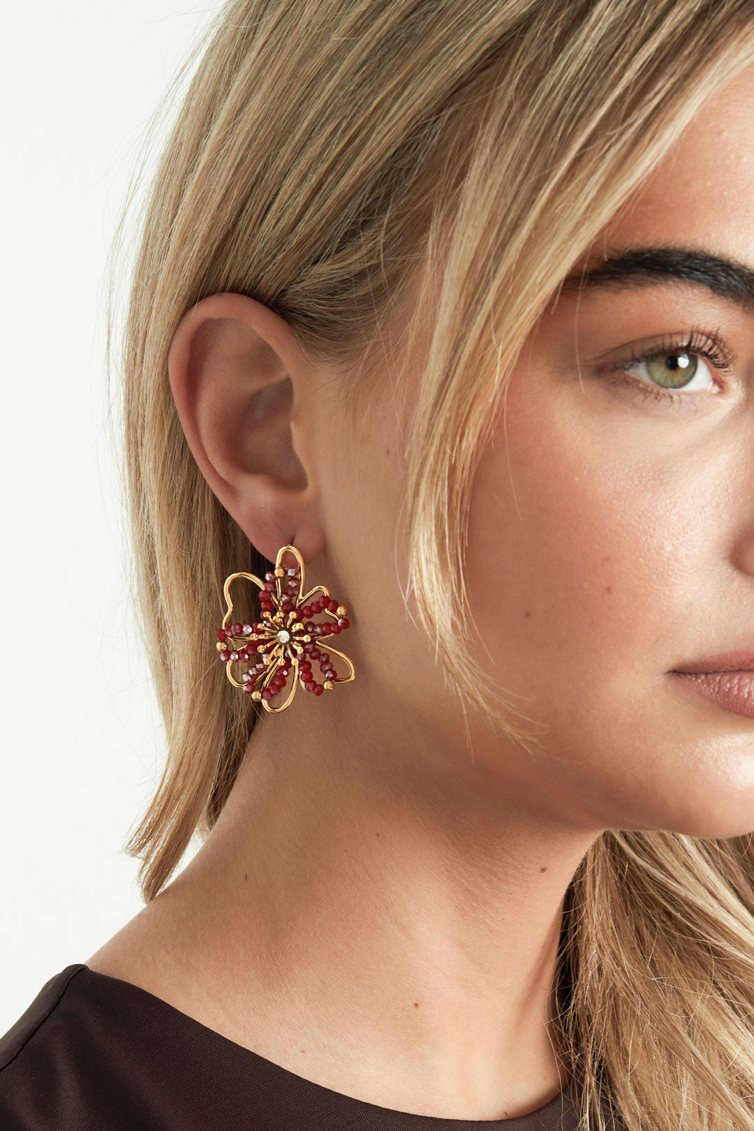 Oorbellen | Beaded flower