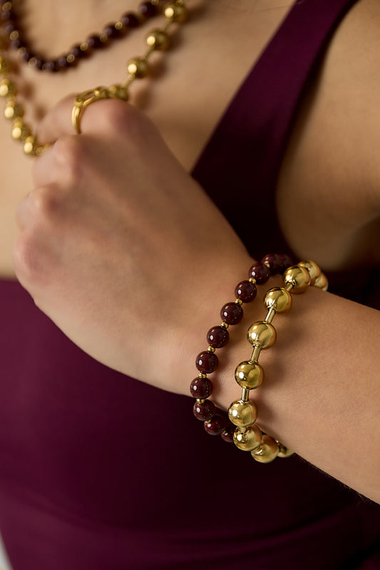 Kralenarmband | Golden layers