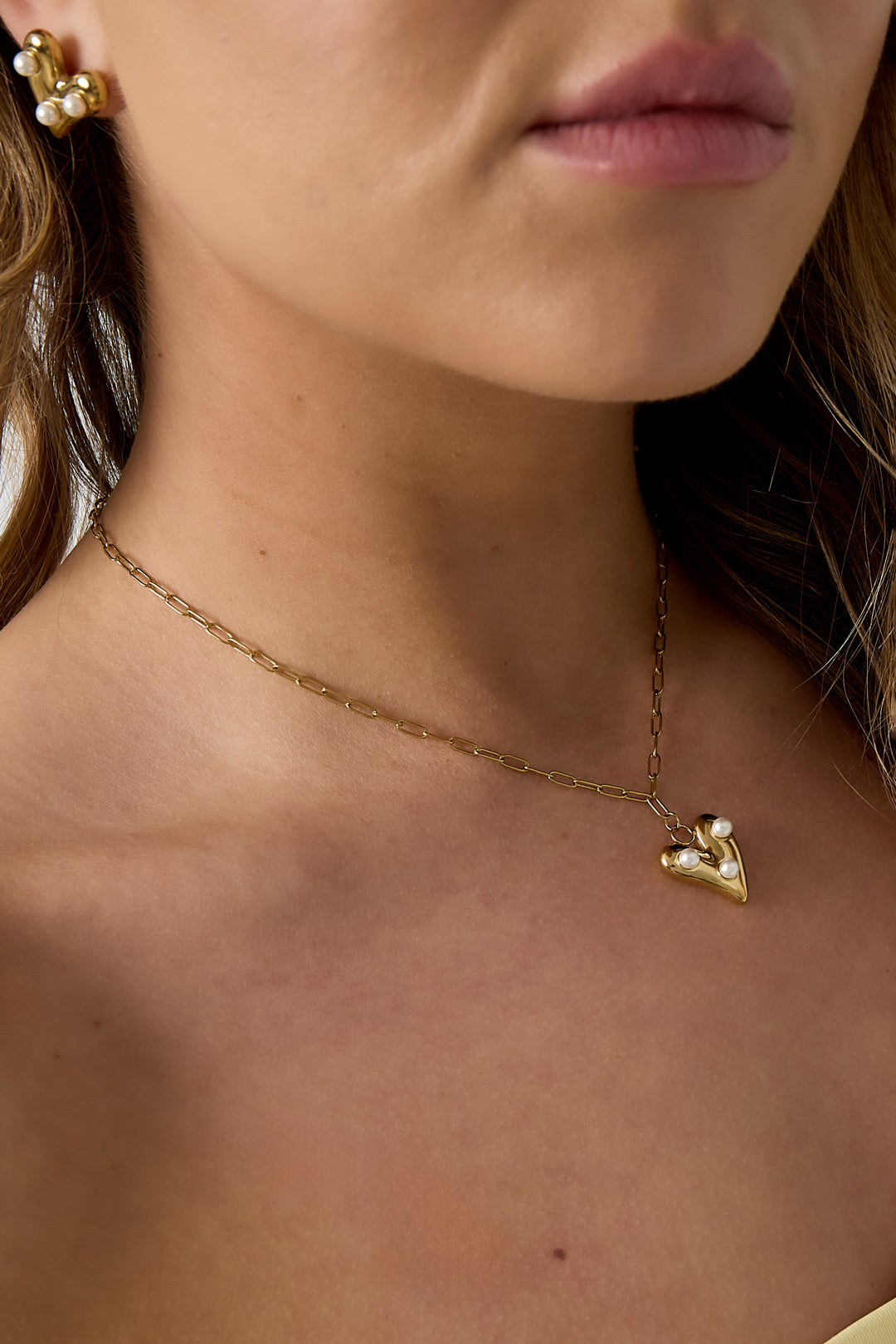 Ketting | Pearl heart