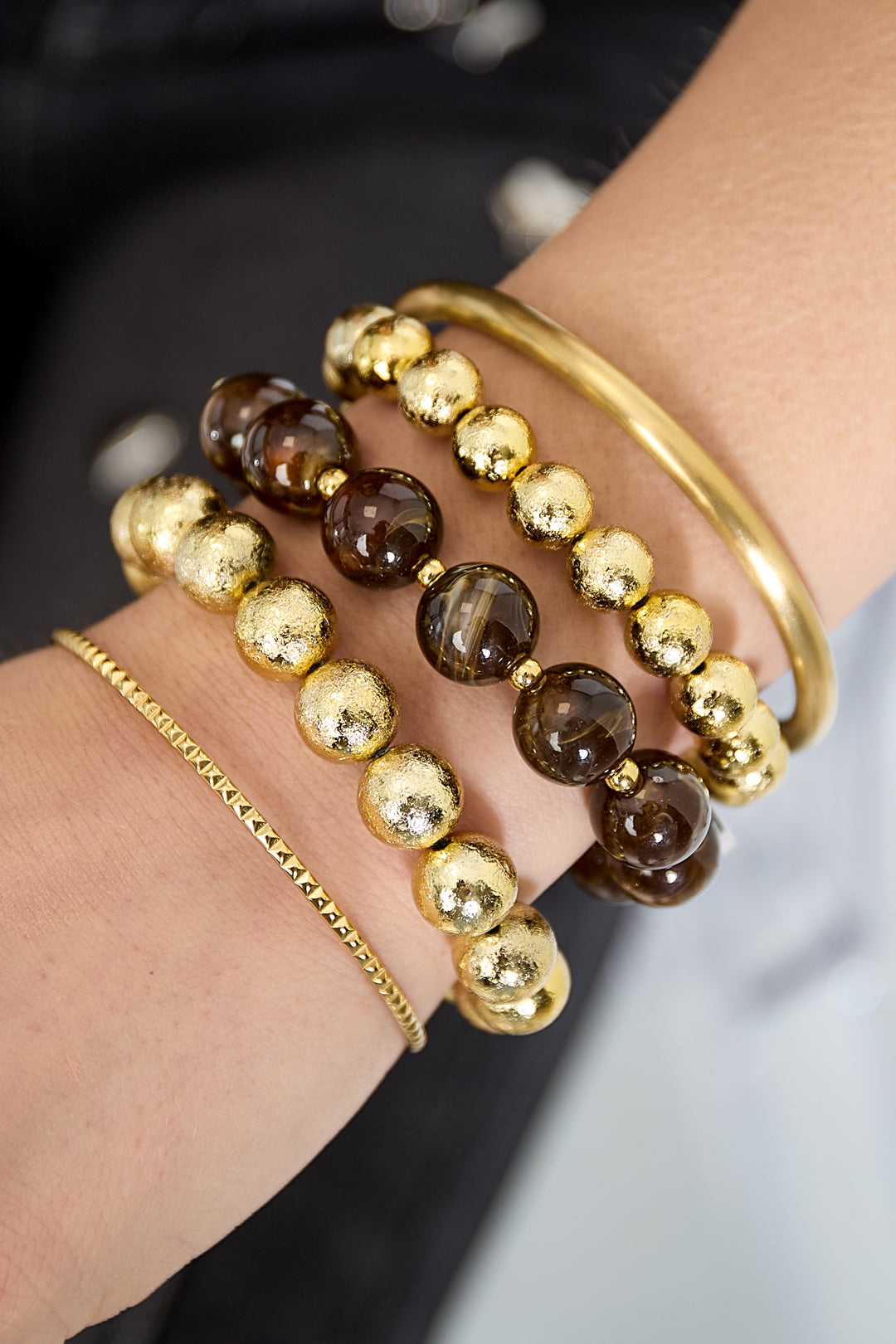 Kralenarmband | Golden layers