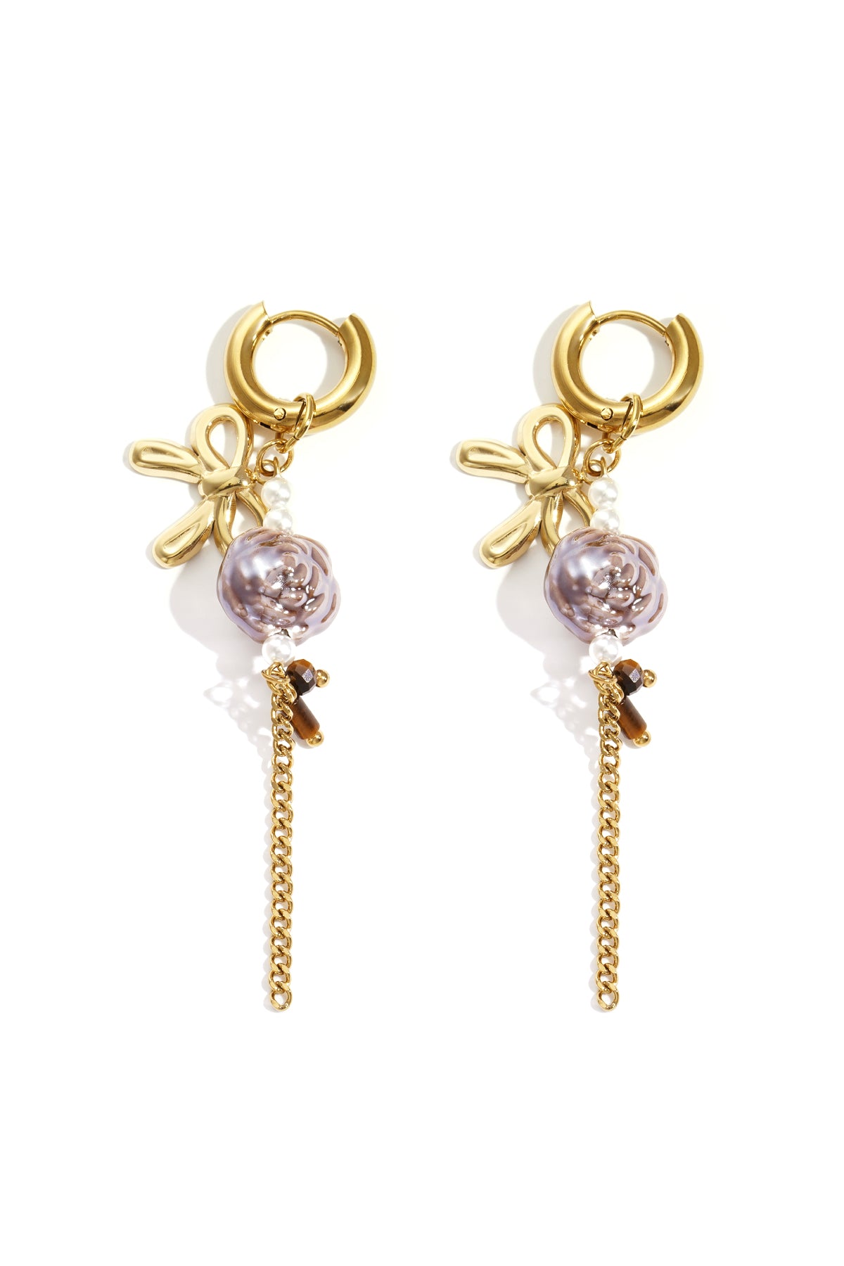 Oorbellen | Rose charm