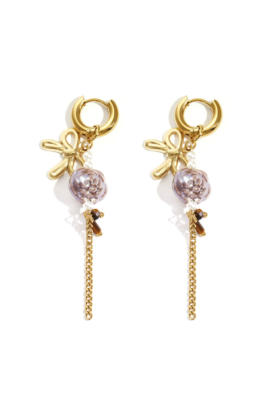 Oorbellen | Rose charm