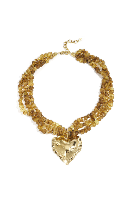 Kralenketting | Golden heart layers