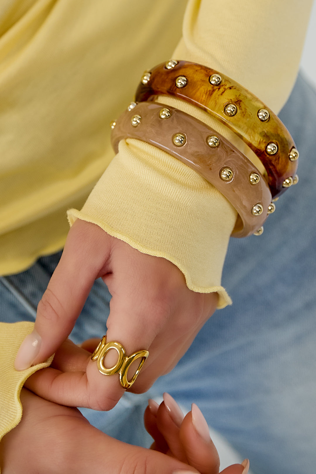 Armband | Studded color bangle