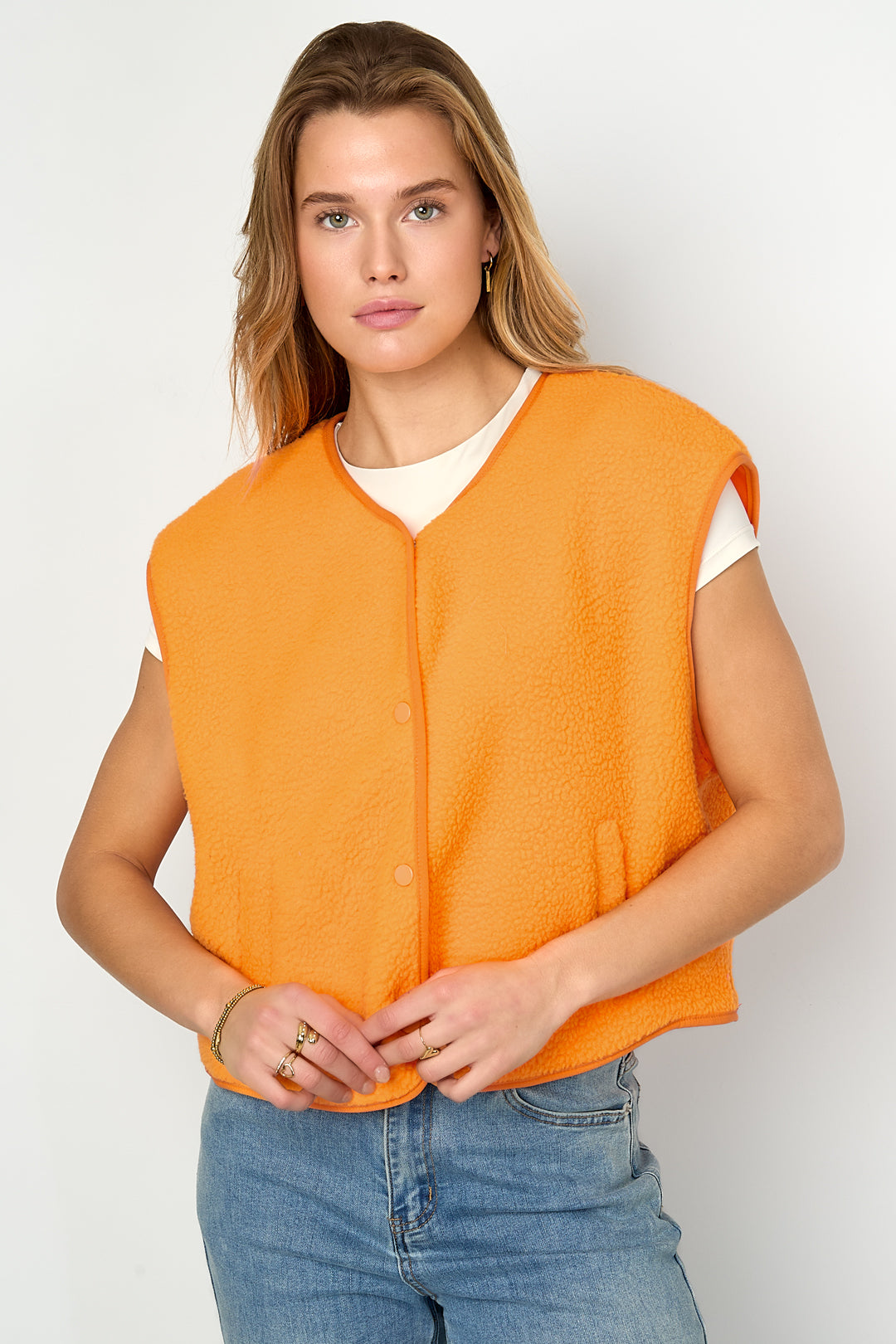Koningsdag | Teddy gilet royal orange